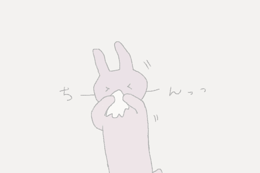 6コマ目。うさこ、鼻をかんでいます。