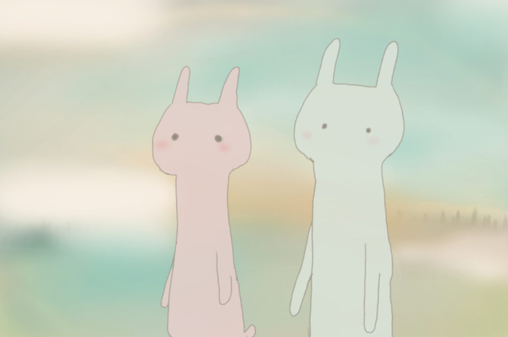 うさことうさお君の表情