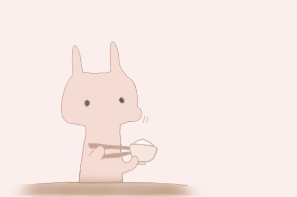 (うさこがもぐもぐしている)
