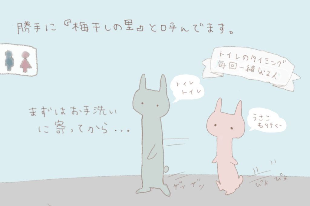 勝手に『梅干しの里』と呼んでます。まずはお手洗いに寄ってから・・・