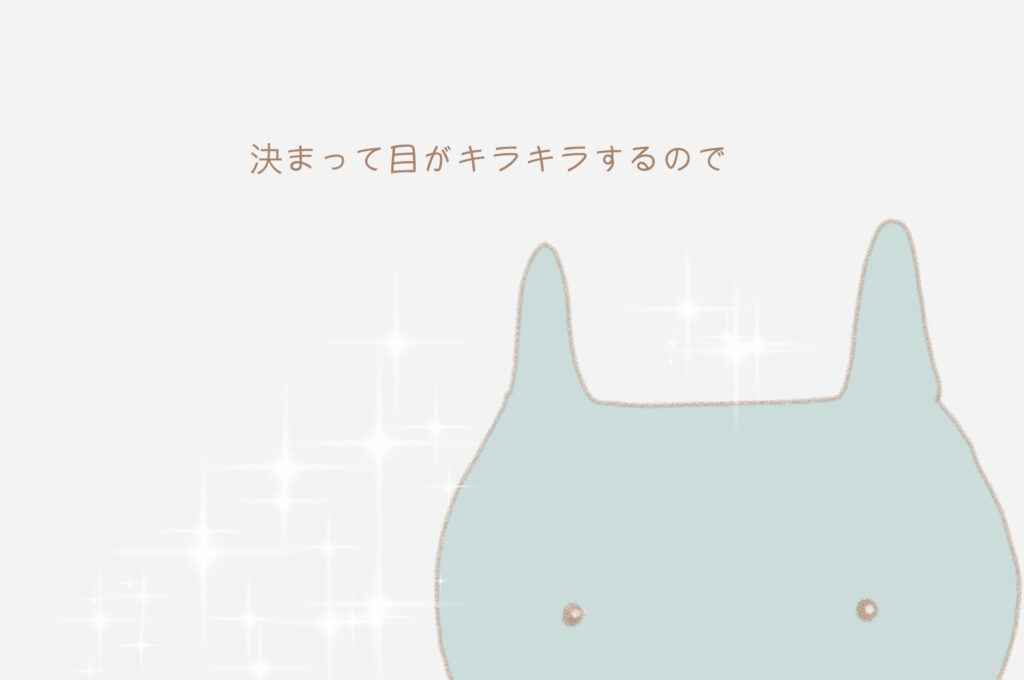 決まって瞳がキラキラするので